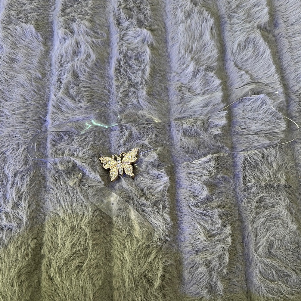 Clear belt with beautiful butterfly buckle